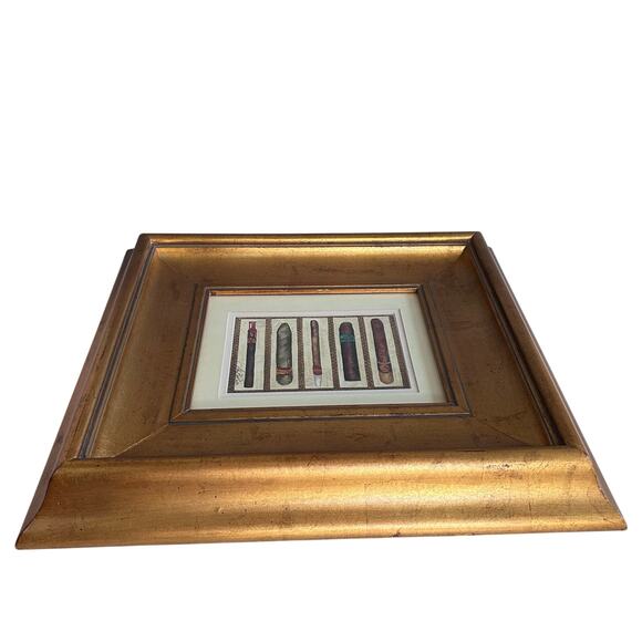 Cigar print signed Frame Mary Beth Reibz man cave Devonshire Millenium old money - Picture 5 of 10